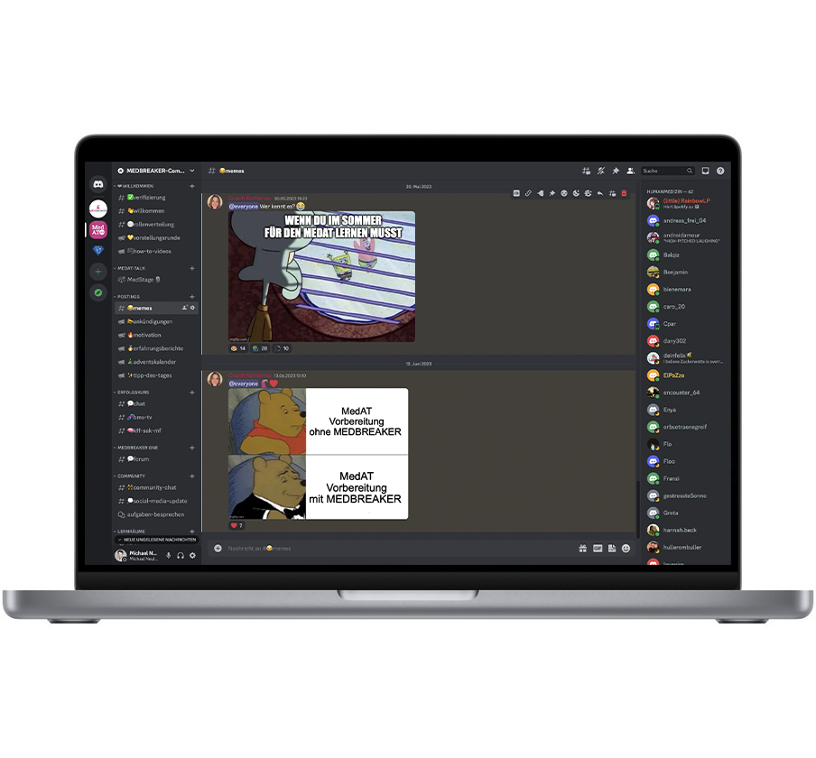 Platz 9: Sei aktiv auf unserem Discord-Server und der WhatsApp-Gruppe! 💌