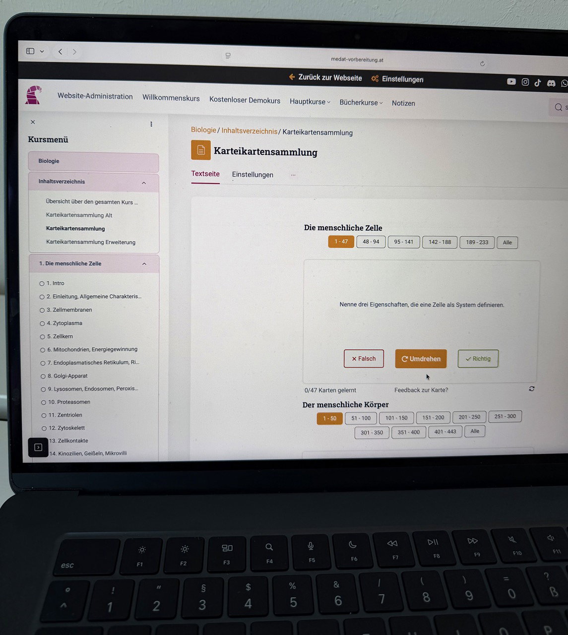 MedAT-Vorbereitung mit Anki-Karteikarten oder Quizlet?